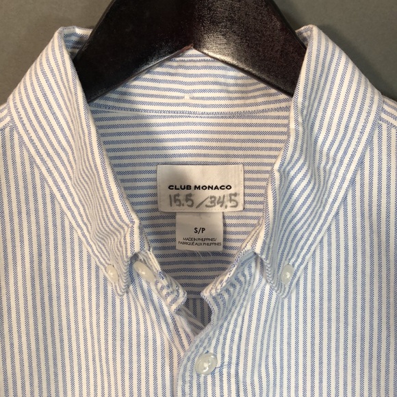 Club Monaco classic Oxford striped shirt. Size SM. From TV show wardrobe - Picture 2 of 7
